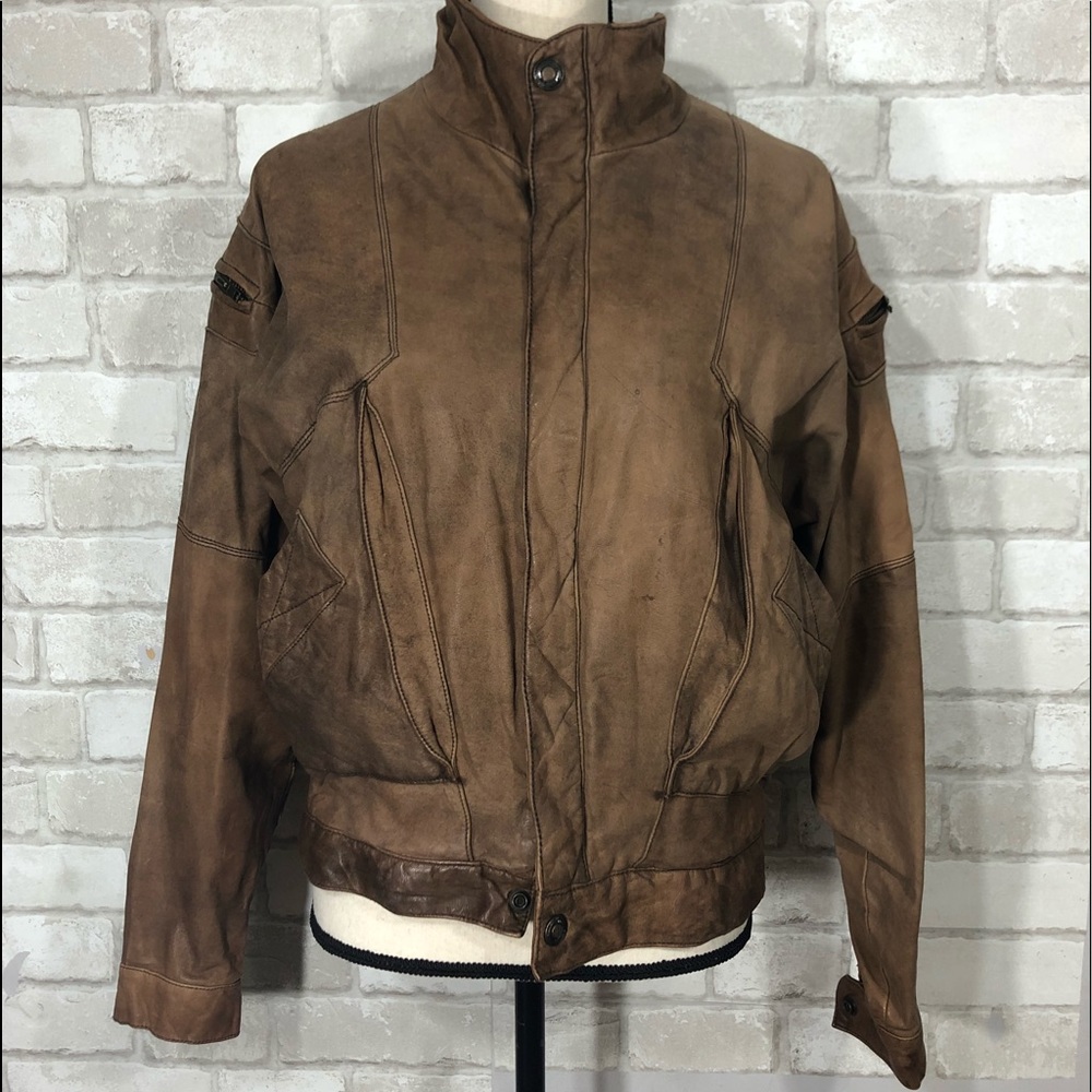 Vintage Adventure Bound Puffy Leather Jacket